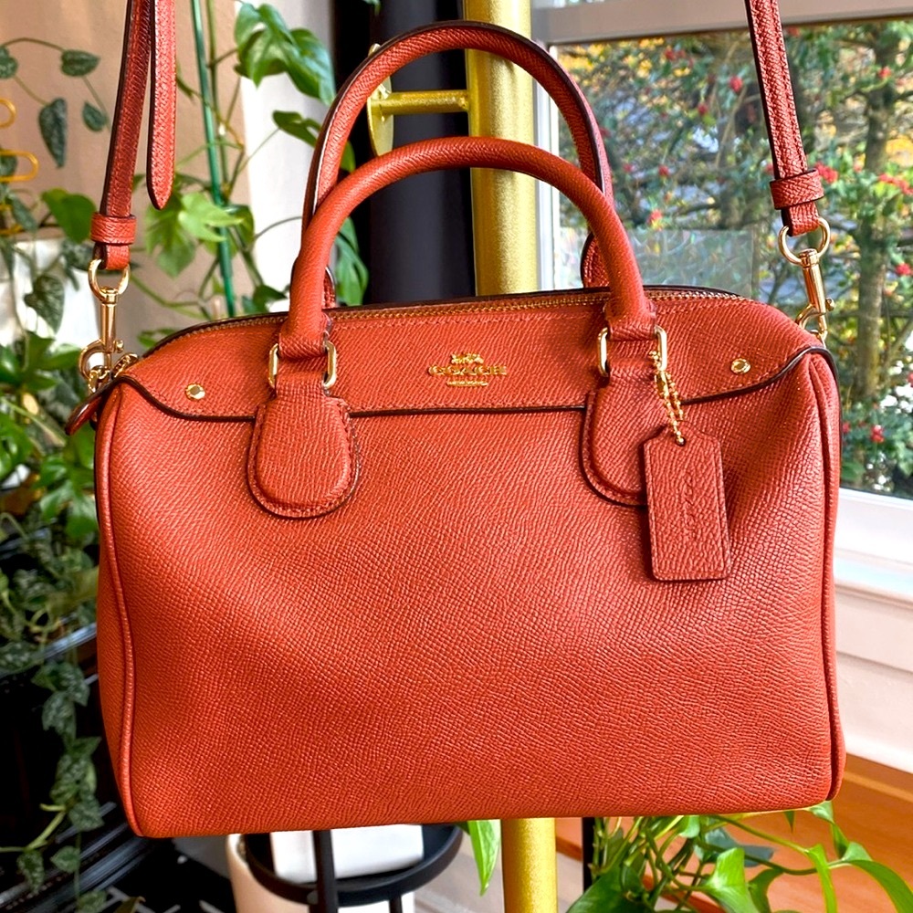 COACH MINI BENNETT SATCHEL : Style #F57621 : Brick 🧱 Red Color